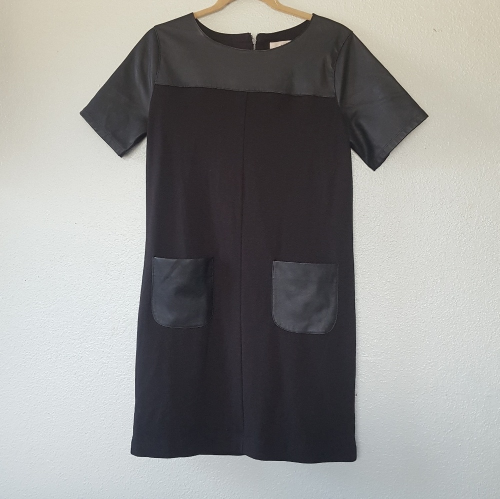 Ann Taylor Loft Faux Leather Dress